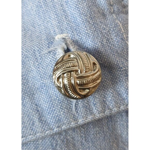 Langtry Women's Embroidered Floral Long Sleeve Button Up Denim Shirt Size XL‎ - Picture 4 of 8